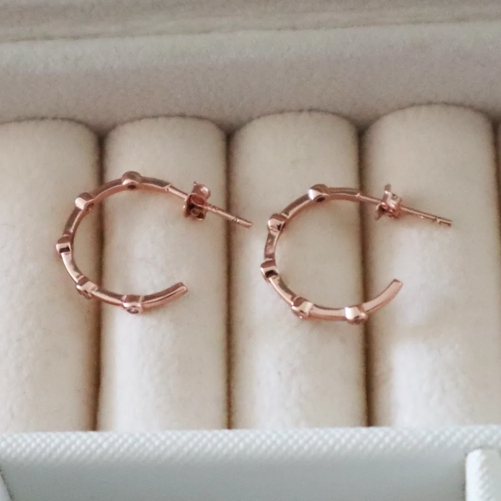 Aros abierto circonitas blancas - Imagen 2