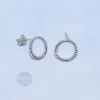 Aros de plata círculo trenzado