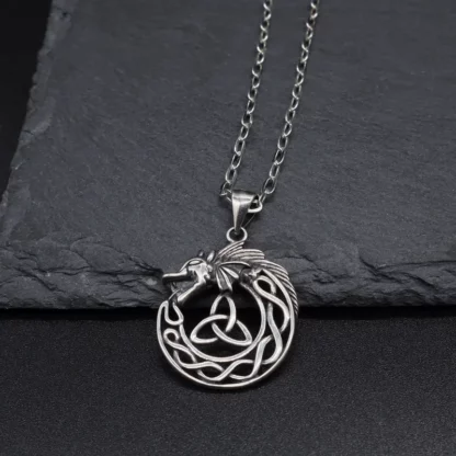 Cadena triqueta dragón de plata - Imagen 3