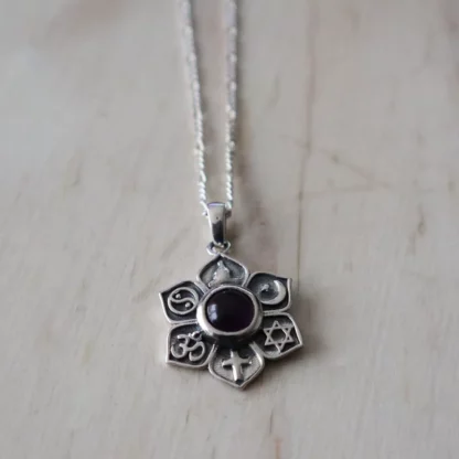 Collar flor del loto amatista - Imagen 5
