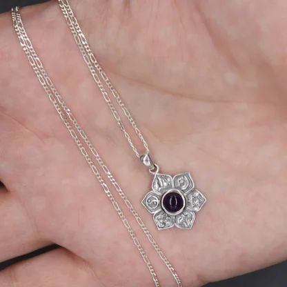 Collar flor del loto amatista - Imagen 6