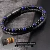 Pulsera de cuero ojo de tigre azul + pulsera adicional de regalo !