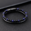Pulsera de cuero ojo de tigre azul + pulsera adicional de regalo ! - Imagen 2