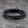 Pulsera de cuero ojo de tigre azul + pulsera adicional de regalo ! - Imagen 3