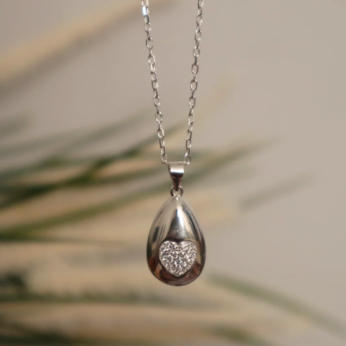 Collar gota corazón chunky - Imagen 4