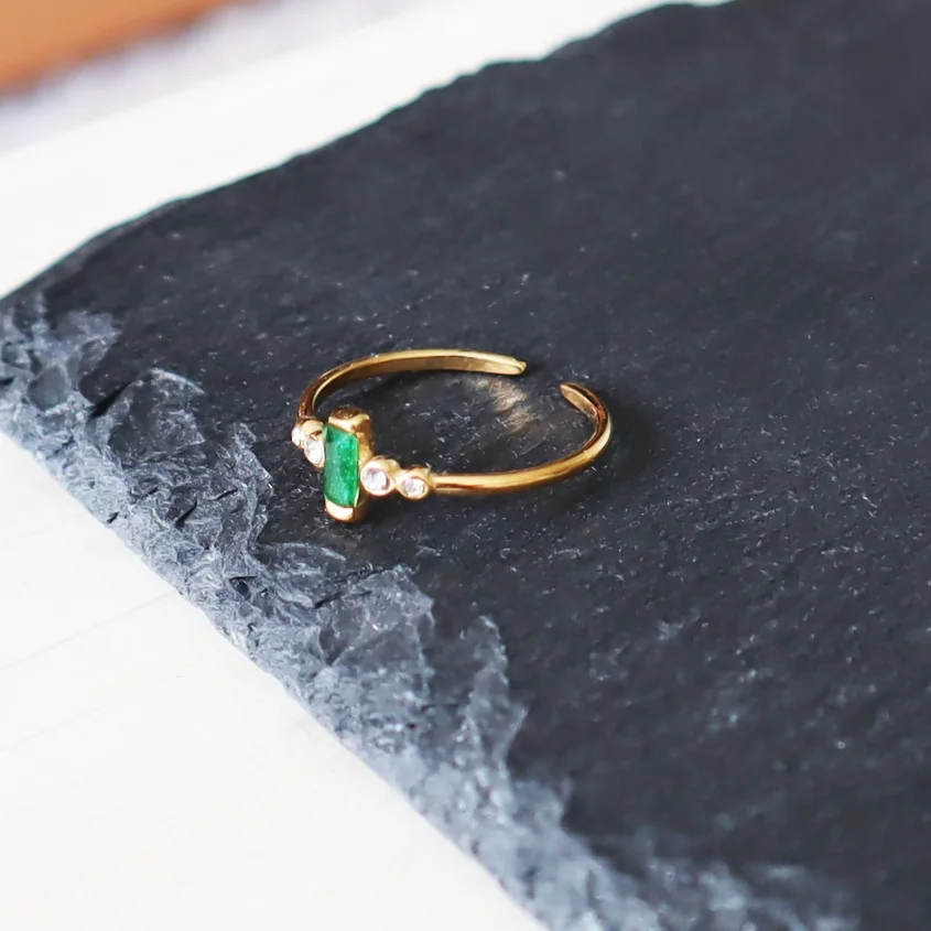 Anillo esmeralda Aurora - Imagen 2