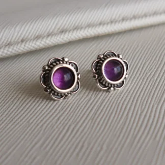 Aro Flor Cuarzo Amatista