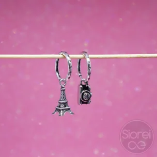 Aros torre eiffel y cámara