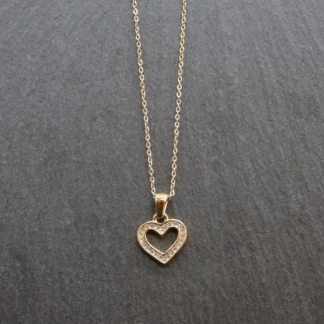 Collar Corazón con microcircones